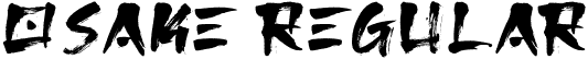 Osake Regular font - Osake.otf