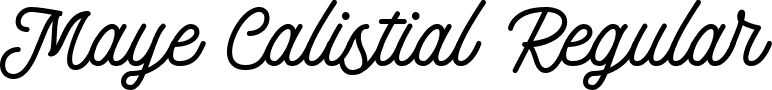 Maye Calistial Regular font - Maye Calistial.ttf