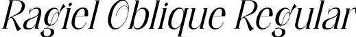 Ragiel Oblique Regular font - Ragiel Oblique.otf