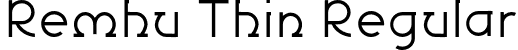Remhu Thin Regular font - Remhu PersonalUse-Thin.otf