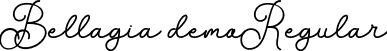 Bellagia demo Regular font - Bellagiademo.ttf