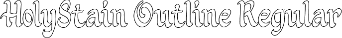 HolyStain Outline Regular font - holystainoutline-gopvo.ttf