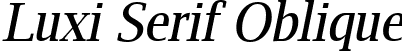 Luxi Serif Oblique font - luxirri.ttf