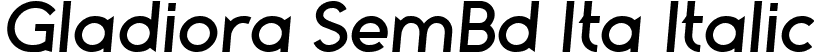 Gladiora SemBd Ita Italic font - GladioraDemo-SemiBoldItalic.ttf