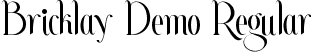 Bricklay Demo Regular font - BricklayDemoRegular.ttf