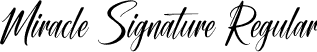 Miracle Signature Regular font - MiracleSignature.otf