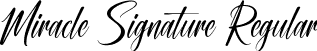 Miracle Signature Regular font - MiracleSignature.ttf