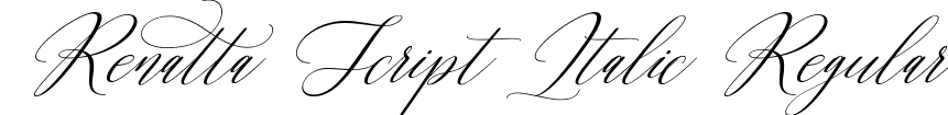 Renatta Script Italic Regular font - Renatta Script Italic.ttf