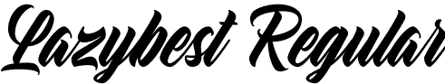 Lazybest Regular font - Lazybest - PERSONAL USE ONLY.otf