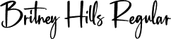 Britney Hills Regular font - Britney Hills.otf