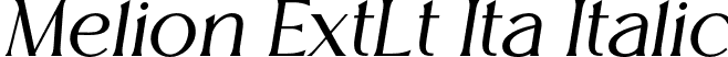 Melion ExtLt Ita Italic font - Melion-ExtraLightItalic.otf