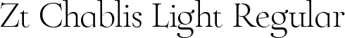 Zt Chablis Light Regular font - ZtChablis-Light.ttf