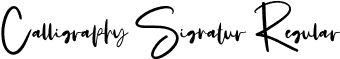 Calligraphy Signatur Regular font - Calligraphy-Signature.otf