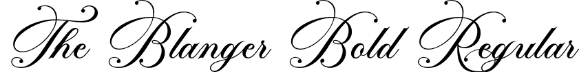 The Blanger Bold Regular font - the-blanger-bold.otf