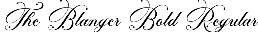 The Blanger Bold Regular font - the-blanger-bold.ttf