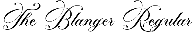 The Blanger Regular font - the-blanger.otf