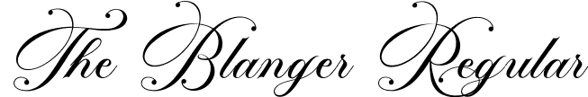 The Blanger Regular font - the-blanger.ttf