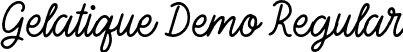 Gelatique Demo Regular font - GelatiqueDemo-Regular.otf