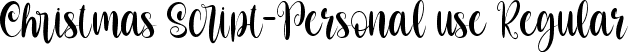 Christmas Script-Personal use Regular font - ChristmasScript.ttf