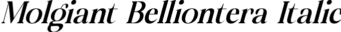 Molgiant Belliontera Italic font - Molgiant-Belliontera-Italic.otf