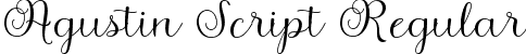 Agustin Script Regular font - AgustinScript.ttf