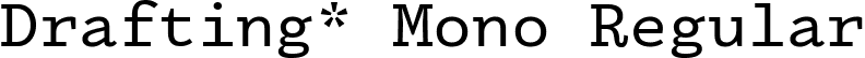 Drafting* Mono Regular font - DraftingMono-Regular.ttf