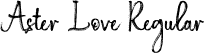 Aster Love Regular font - Aster Love.ttf