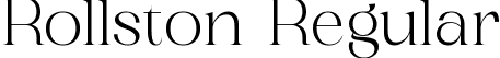 Rollston Regular font - rollston.ttf