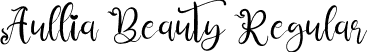 Aullia Beauty Regular font - Aullia Beauty.otf
