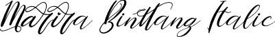 Marira Binttang Italic font - Marira Binttang Italic.ttf
