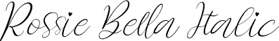 Rossie Bella Italic font - Rossie Bella Italic.otf