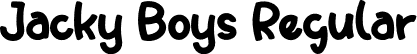 Jacky Boys Regular font - Jacky Boys.ttf