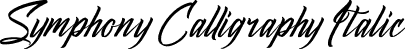 Symphony Calligraphy Italic font - Symphony Calligraphy Italic.otf