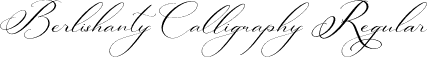 Berlishanty Calligraphy Regular font - Berlishanty Calligraphy.otf