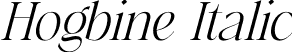 Hogbine Italic font - Hogbine-Italic.otf