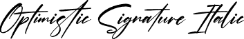 Optimistic Signature Italic font - Optimistic Signature Italic.otf