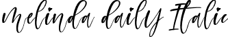 melinda daily Italic font - melinda daily italic.otf