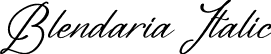 Blendaria Italic font - Blendaria Italic.otf