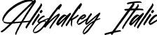 Alishakey Italic font - Alishakey Italic.otf