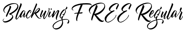 Blackwing FREE Regular font - Blackwing FREE.otf