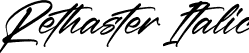 Rethaster Italic font - Rethaster Italic.ttf