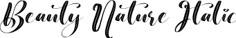 Beauty Nature Italic font - Beauty Nature Italic.otf