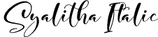 Syalitha Italic font - Syalitha Italic.otf