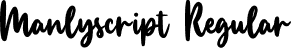 Manlyscript Regular font - Manlyscript Demo.otf