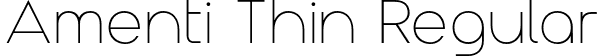 Amenti Thin Regular font - Amenti Thin.otf