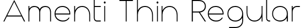 Amenti Thin Regular font - Amenti Thin.ttf