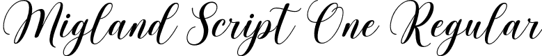 Migland Script One Regular font - Migland Script One.otf