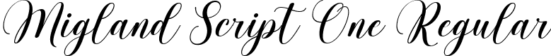 Migland Script One Regular font - Migland Script One.ttf