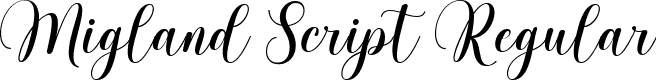 Migland Script Regular font - Migland Script.ttf