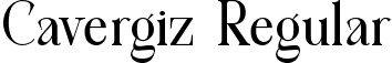 Cavergiz Regular font - Cavergiz.ttf